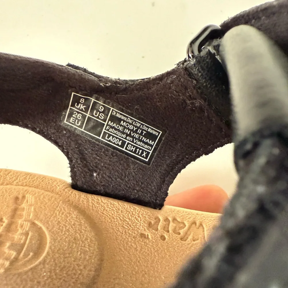 Dr. Martens Kids Black Leather Sandals - Picture 6 of 6